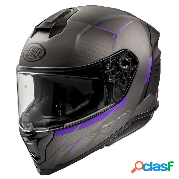 Casco integrale Premier HYPER RS18 in fibra Grigio Viola