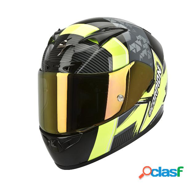 Casco integrale Scorpion Exo 710 Air Crystal nero giallo