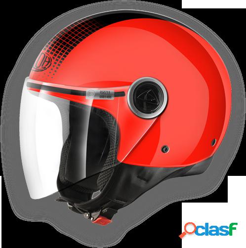 Casco jet Airoh Malibù Touch arancio lucido