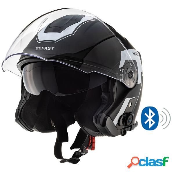 Casco jet Befast JET Connect Bianco Nero con interfono