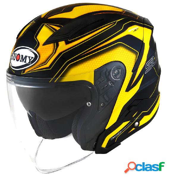 Casco jet Suomy SPEEDJET READY in fibra Giallo