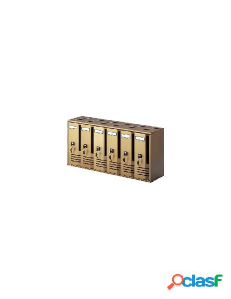 Cassetta posta condominiale alubox 20c6 br cubo 6 cassette