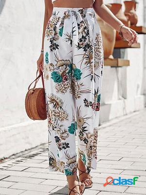 Casual Floral Loose Casual Pants