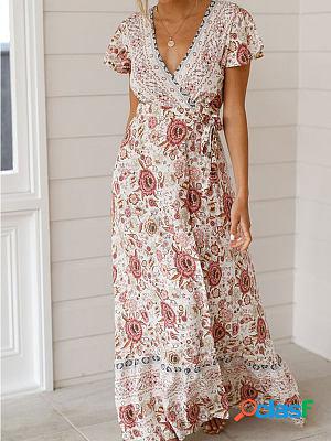 Casual Holiday Print Maxi Dresses