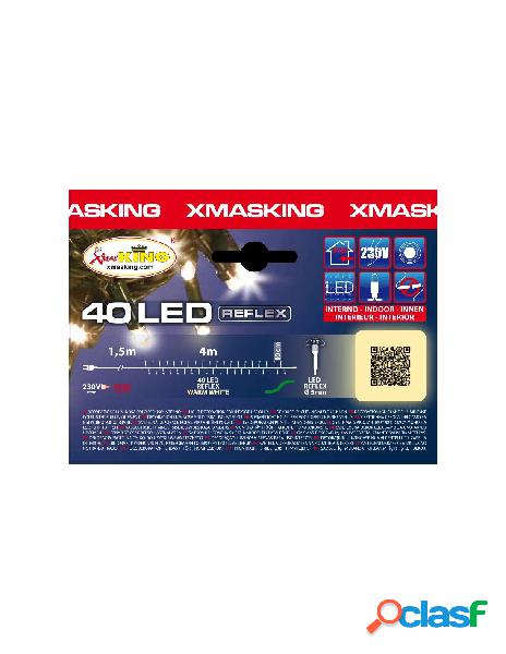 Catena mb 40 led bianco caldo 5mm luce fissa 230v interno