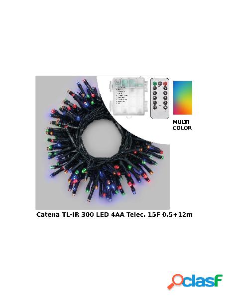 Catena tl-ir 300 led multicolor 5mm telec. ir 15f on-off 8g