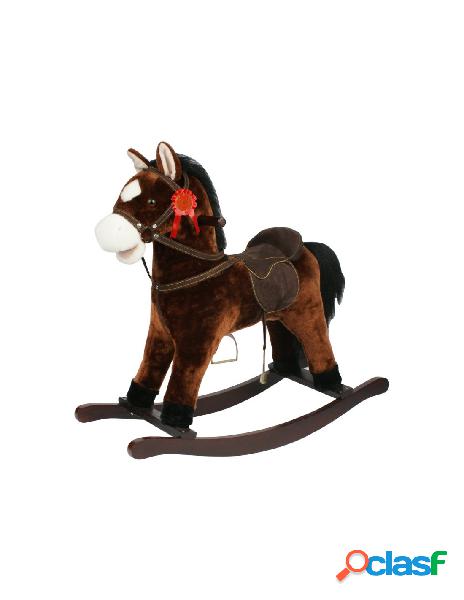 Cavallo a dondolo con suoni - marrone scuro