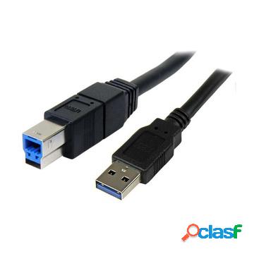 Cavo usb 3.0 superspeed 3 m a a b - m/m, colore nero