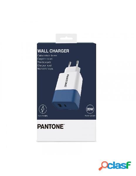 Celly charger red pantone 20w usba usbc blue pt-pdac02n