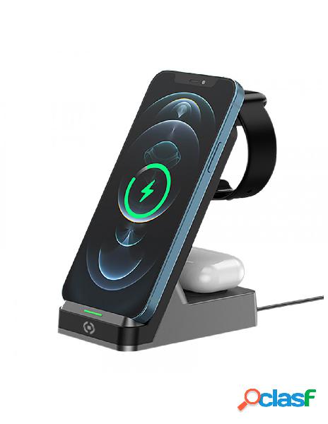 Celly universal wireless charging wlstand3in1bk 3in1 black