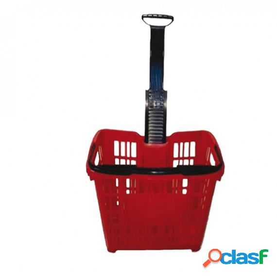 Cesto trolley - 30 litri - antiurto - rosso - Printex