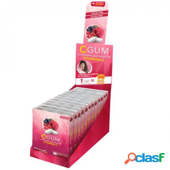 Chewing gum integratore Vitamina C - frutti rossi - C-Gum -