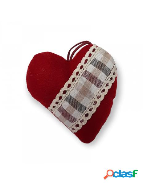 Ciao srl - cuore decorativo in tessuto 11 cm