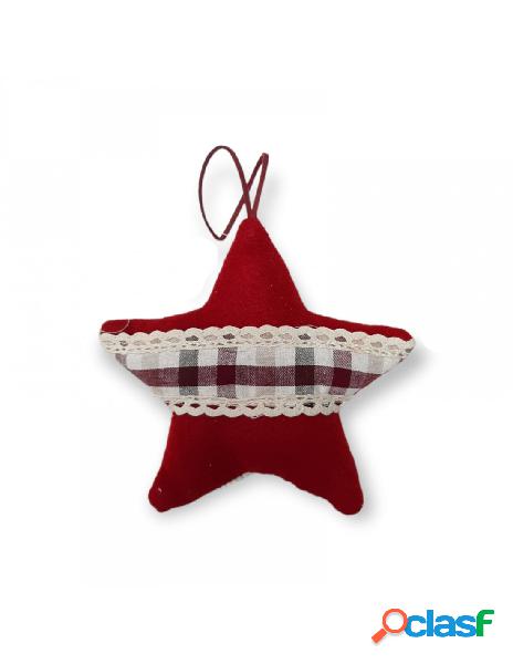 Ciao srl - stella decorativa in tessuto 11 cm