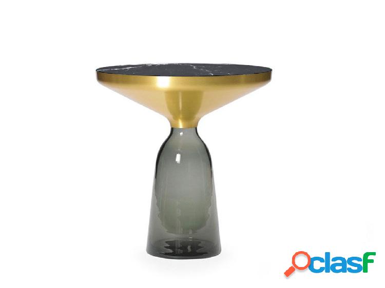 ClassiCon Bell Side Table Marquina Nero/Ottone e Cristallo