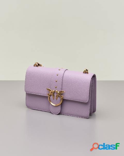 Classic Love Bag in pelle color lilla con tracolla