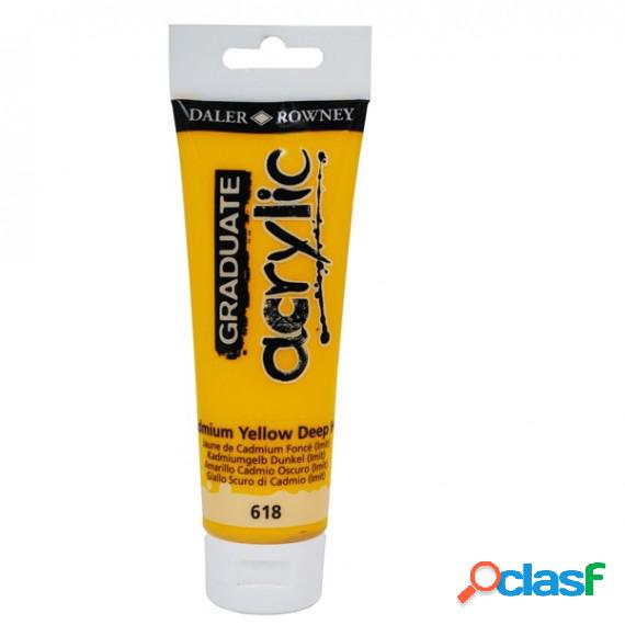 Colore acrilico fine Graduate - 120 ml - giallo cadmio scuro