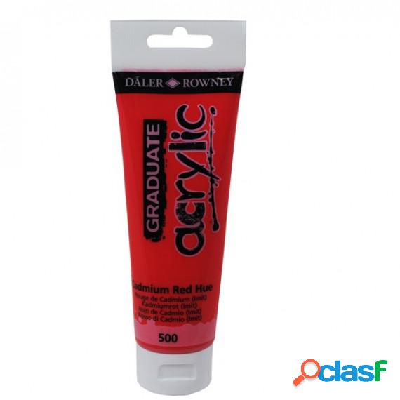 Colore acrilico fine Graduate - 120 ml - rosso cadmio