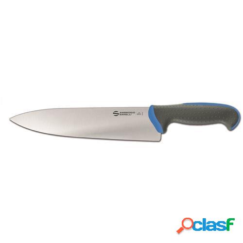 Coltello Trinciante cuoco, lama cm 24, colore blu, linea