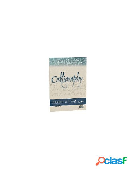 Confezione 50 fogli carta calligraphy a4 190 gr crema