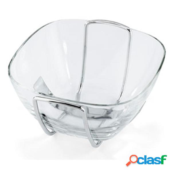 Coppa Macedonia insalata 24x24xh12cm con supporti in acciaio