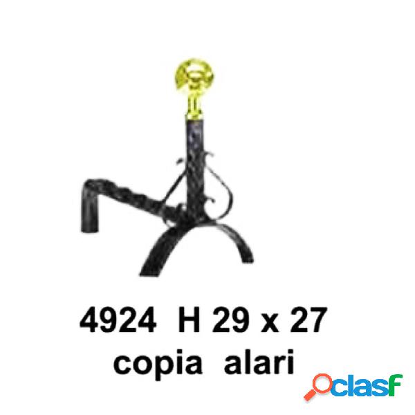 Coppia alari in ferro battuto per camino STELLA 27xh29 cm