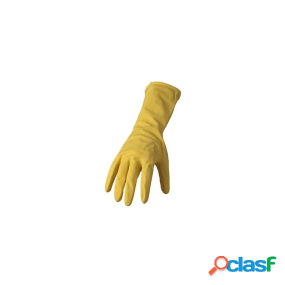 Coppia di guanti in lattice felpato R90 - tg M - giallo -