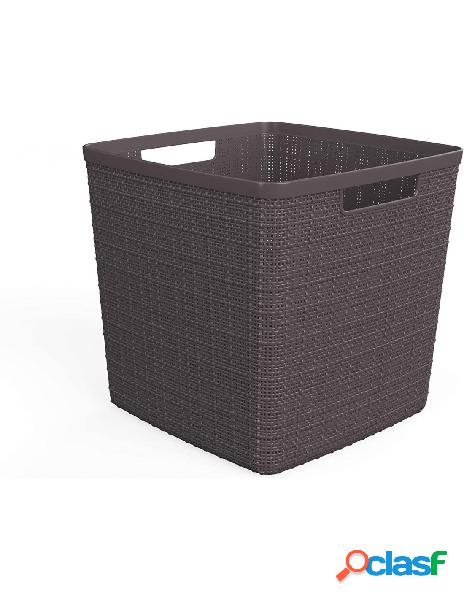 Curver - cesta curver k245709 jute cube marrone 17 l