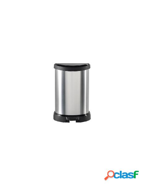 Curver - pattumiera curver k169795kd88kk deco bin silver