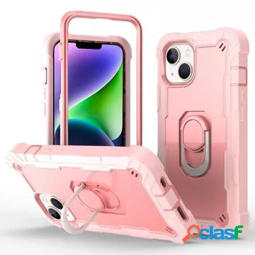 Custodia Ibrida Antiurto 3-in-1 per iPhone 14 Plus - Rosa