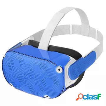 Custodia Oculus Quest 2 antigraffio a nido dape - blu