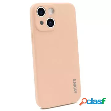 Custodia in Silicone Liquido Enkay per iPhone 14 Plus - Rosa