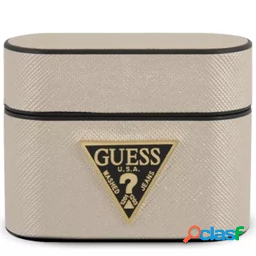 Custodia per AirPods Pro Guess serie Saffiano - Beige