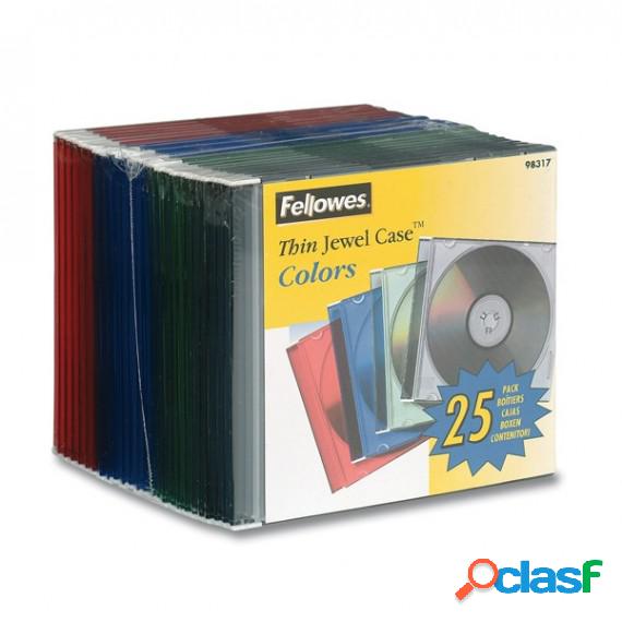 Custodia per CD Jewel Case Slim - colori trasparenti