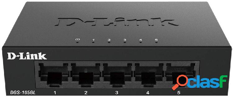 D-Link DGS-105GL/E Switch di rete 5 Porte 1 GBit/s