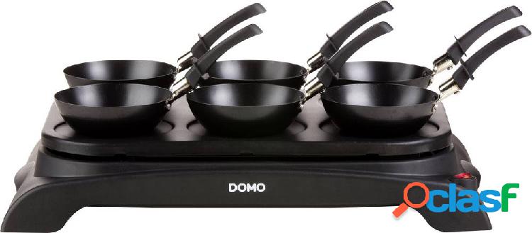 DOMO DO8710W Padella Wok 6 vaschette Nero
