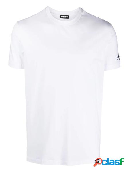 DSQUARED2 T-shirt a manica corta in cotone stretch Bianco
