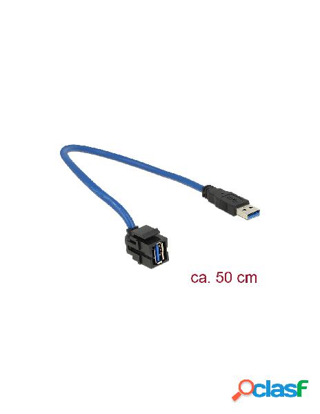 Delock - modulo keystone usb 3.0 a maschio / femmina 250&deg