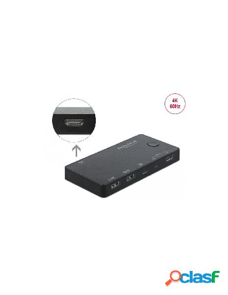 Delock - switch kvm hdmi/usb-c&trade 4k 60hz con usb