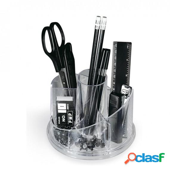 Desk set girevole portatutto - plexiglass - 13x16x12 cm -