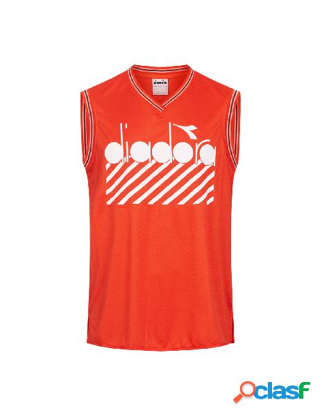 Diadora - diadora canotta tank barra uomo fiesta red