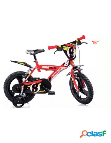 Dino Bikes - Bici 16" Boy Ruote Gonfiabili 2 Freni