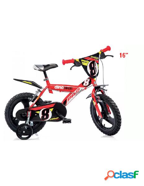 Dino bikes - bici 16" boy ruote gonfiabili 2 freni
