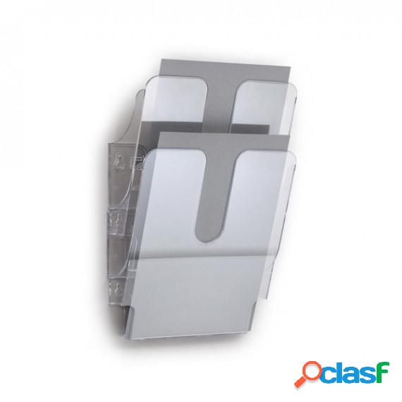 Display da parete Flexiplus - 2 tasche A4 - trasparente -