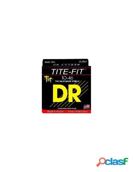 Dr - muta corde chitarra elettrica dr mt 10 tite fit medium