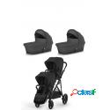 Duo Passeggino Gemellare Cybex Gazelle S Moon black