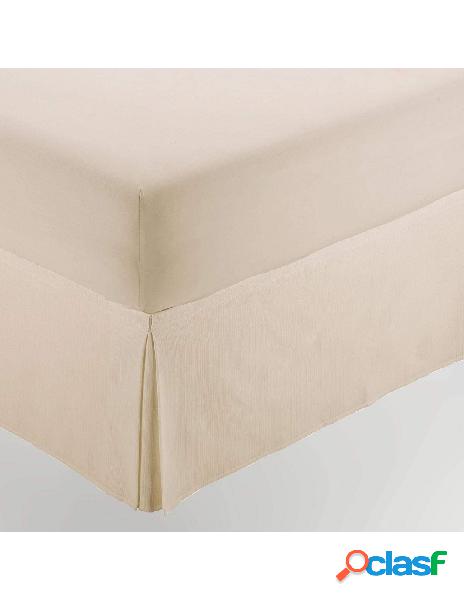 Estelia - copriletto in stile rustico crema 160 cm altezza