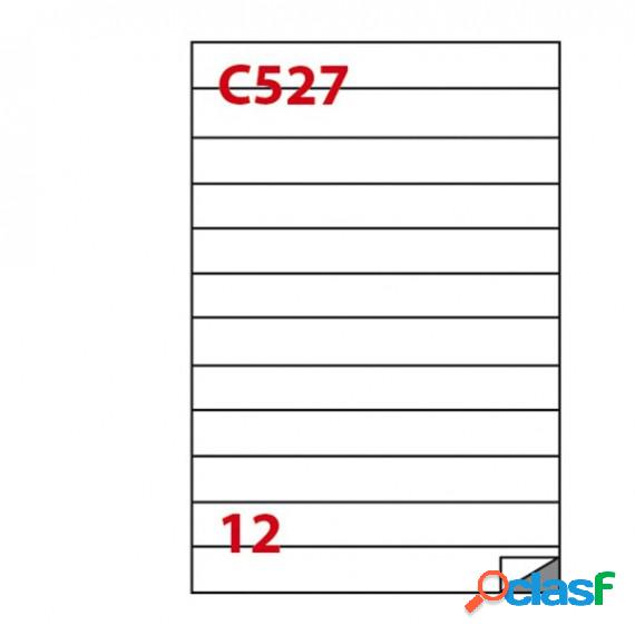 Etichetta adesiva C527 - permanente - 210x24,75 mm - 12