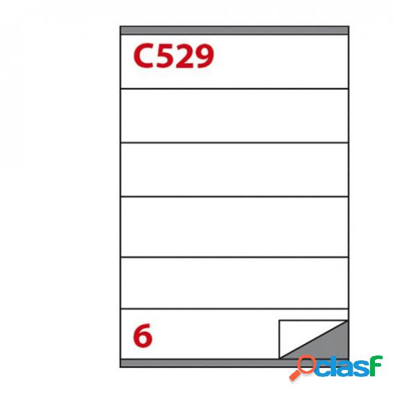 Etichetta adesiva C529 - permanente - 210x48 mm - 6