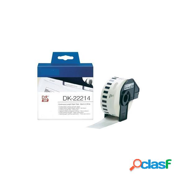 Etichette Dk22214 12Mmx30.48Metri Compatibili Bianche Rotolo